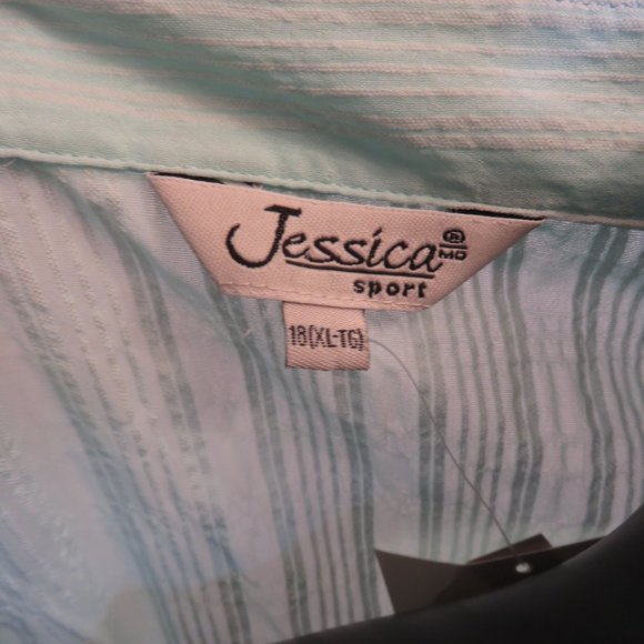 Jessica Sport (Sears): Mint Green Button Up Blouse - Picture 2 of 4